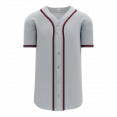 Athletic Knit Full Button Warp Knit Pinstripe Baseball Jersey | Baseball | Full Button | In-Stock | Jerseys 222 White/Black / M