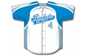 Athletic Knit Custom Sublimated Full Button Baseball Jersey Design 1106 | Baseball | Custom Apparel | Sublimated Apparel | Jerseys Youth L