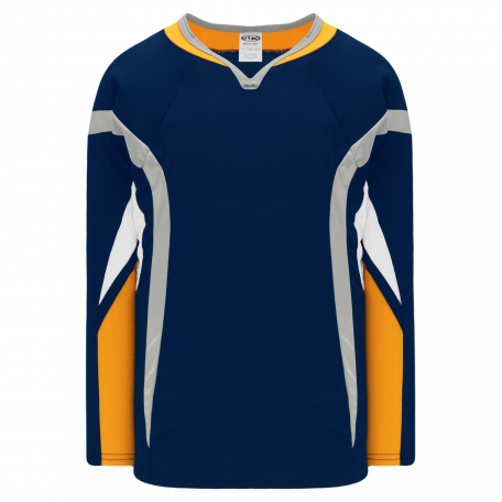 Pro Blue / Grey Pro Style Hockey Jersey