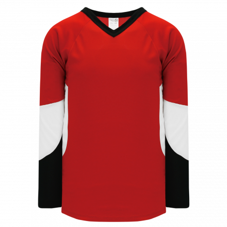 Athletic Knit H7500-348 House League Hockey Jersey - Black Red White